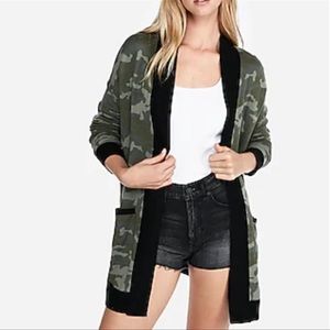 Express camo cardigan